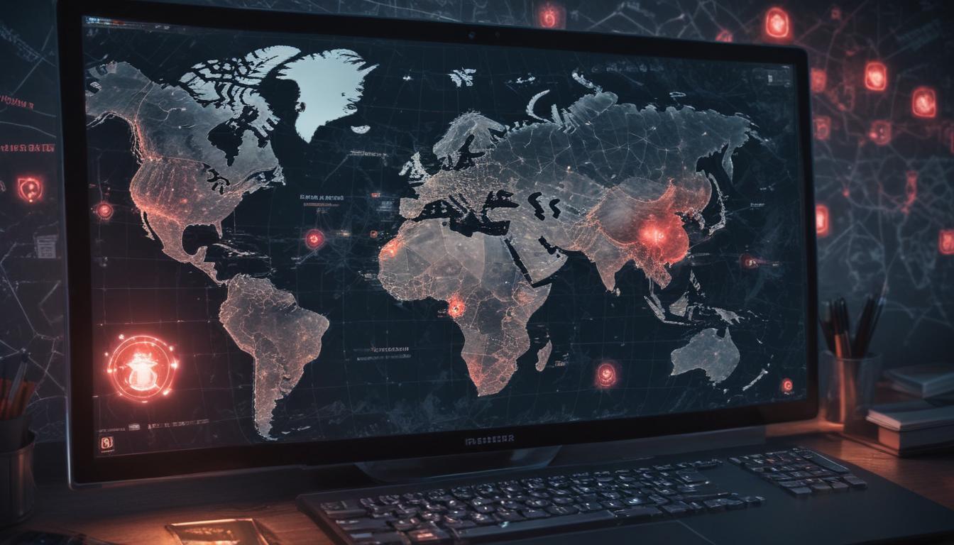 An image illustrating Escalating Global Cyber Threats: Ransomware, Phishing, and Fraud