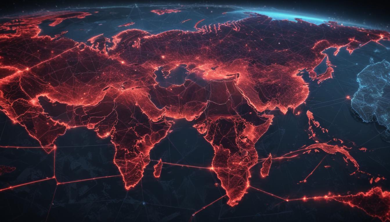 An image illustrating Geopolitical Tensions and Cybersecurity Threats Escalate Globally