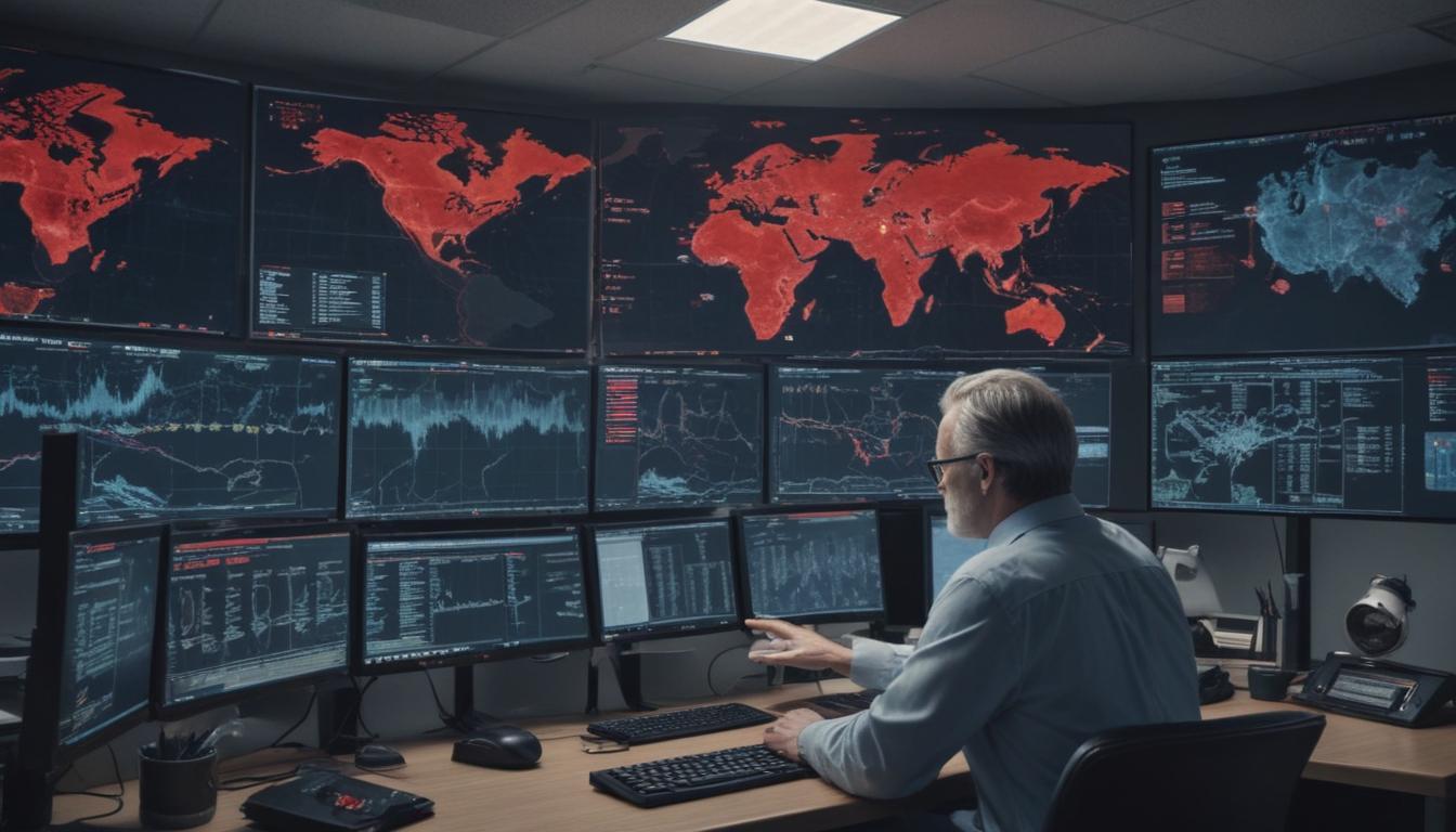 An image illustrating Global Cybersecurity Threats and Financial Frauds 2026