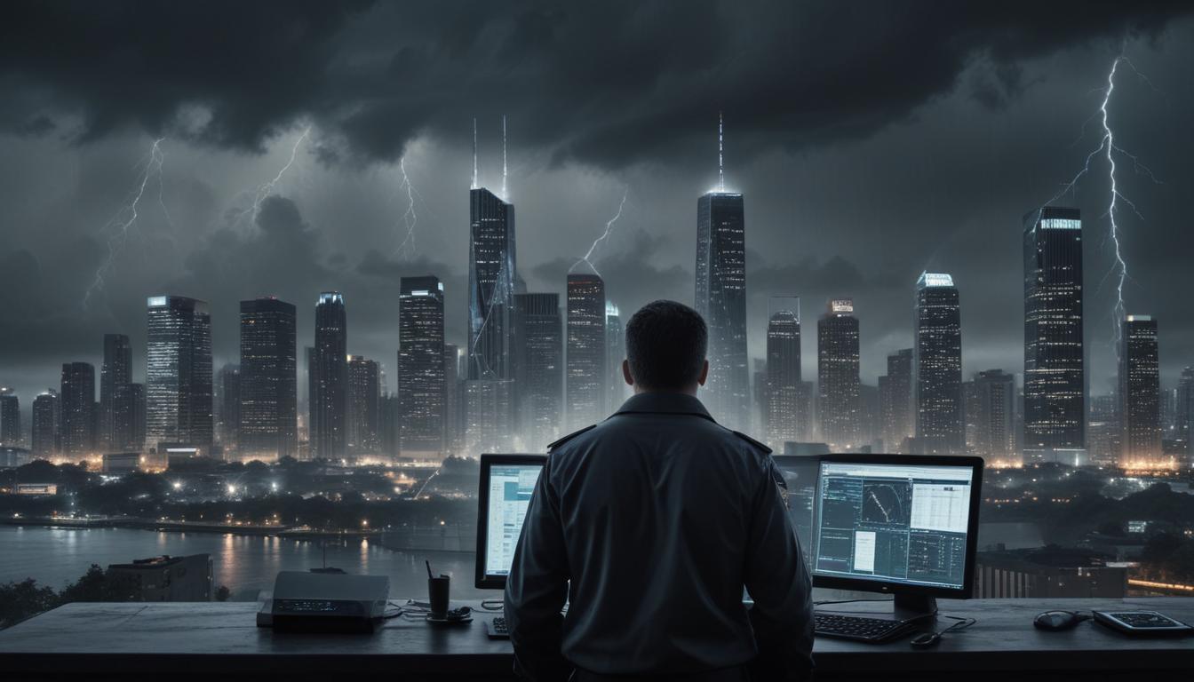 An image illustrating Cybersecurity Threats AI Power Demands and Financial Frauds Dominate Global Headlines