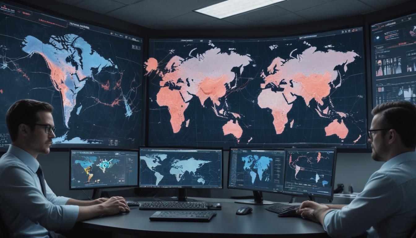 An image illustrating Global Cybersecurity Threats Escalate in April 2026 Fraud Syndicates Ransomware Attacks and Supply Chain Vulnerabilities