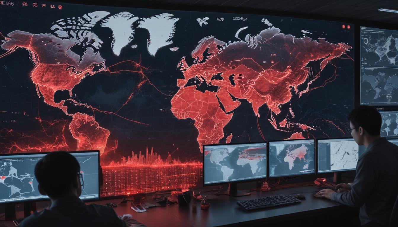 An image illustrating Global Cybersecurity Threats Fraud Syndicates Ransomware Attacks and Supply Chain Vulnerabilities